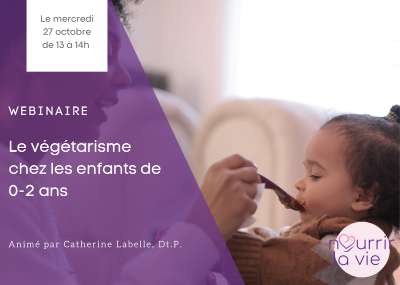 Le végétarisme chez l'enfant de 0-2 ans