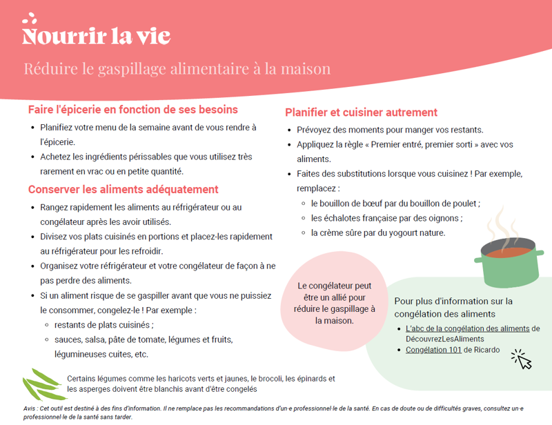 Réduire le gaspillage alimentaire à la maison
