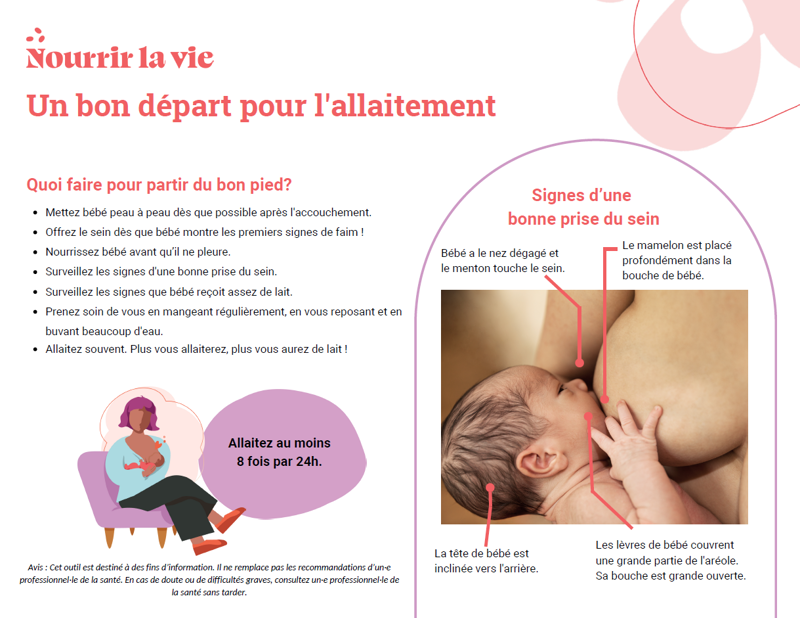 Un bon départ pour l'allaitement