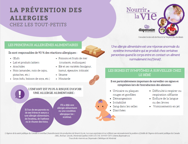 The prevention of allergies in infants
