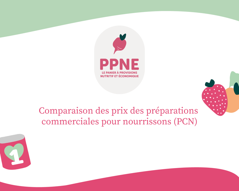 Comparaison des prix des préparations commerciales pour nourrissons (PCN)