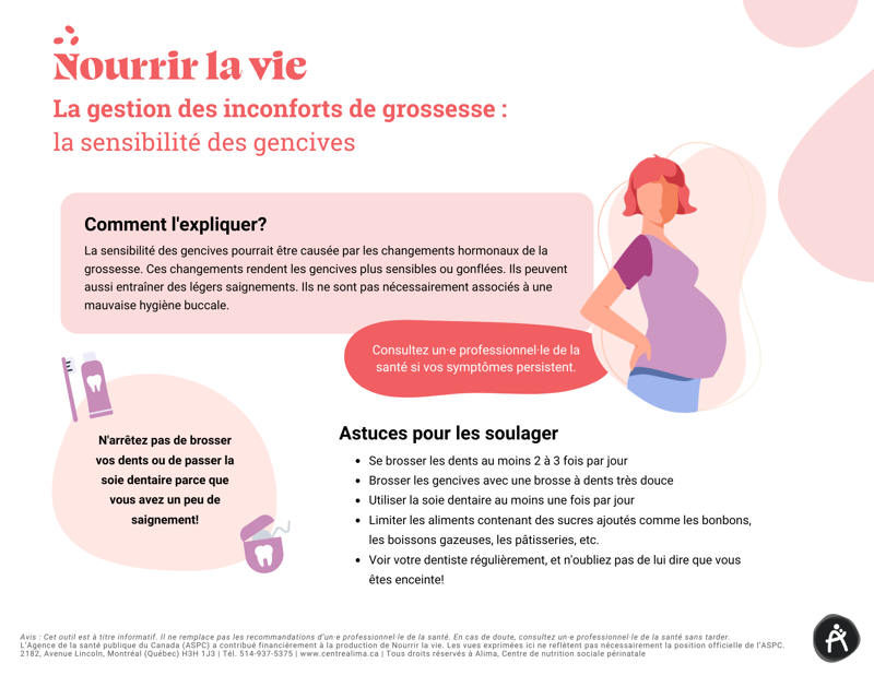 La gestion des inconforts de grossesse : la sensibilité des gencives