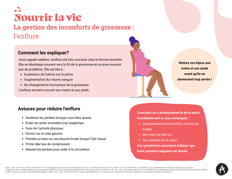 La gestion des inconforts de grossesse : l'enflure