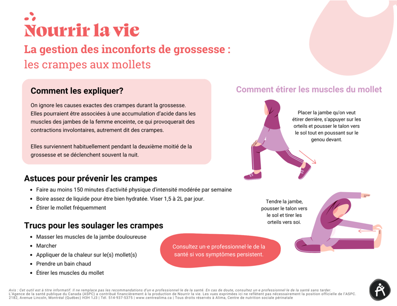 La gestion des inconforts de grossesse : les crampes aux mollets