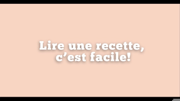 Reading a recipe is easy!