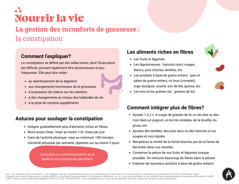La gestion des inconforts de grossesse : la constipation
